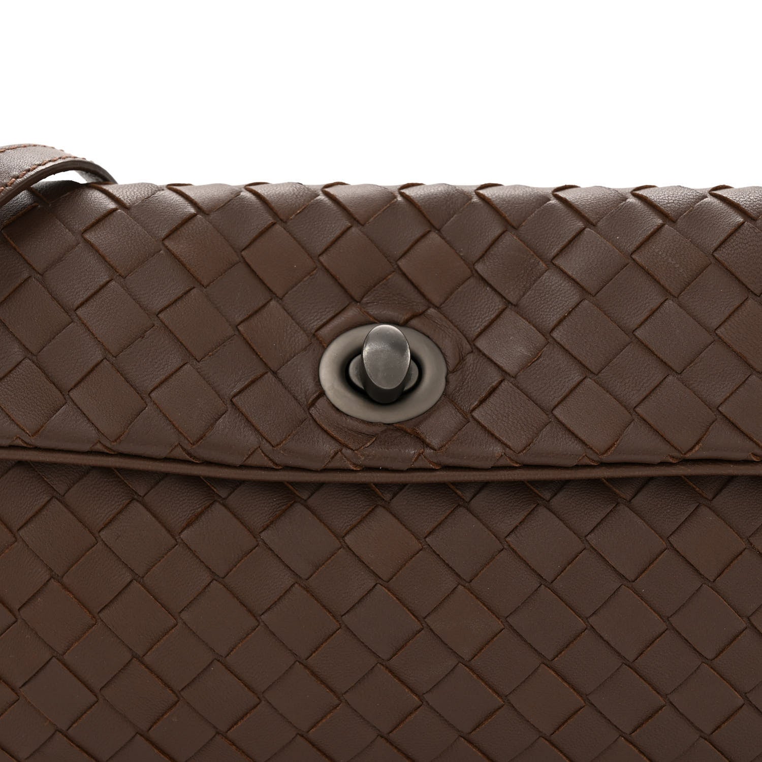 Bottega Veneta Nappa Intrecciato Mini Turn-Lock Crossbody Ebano 8 of 12