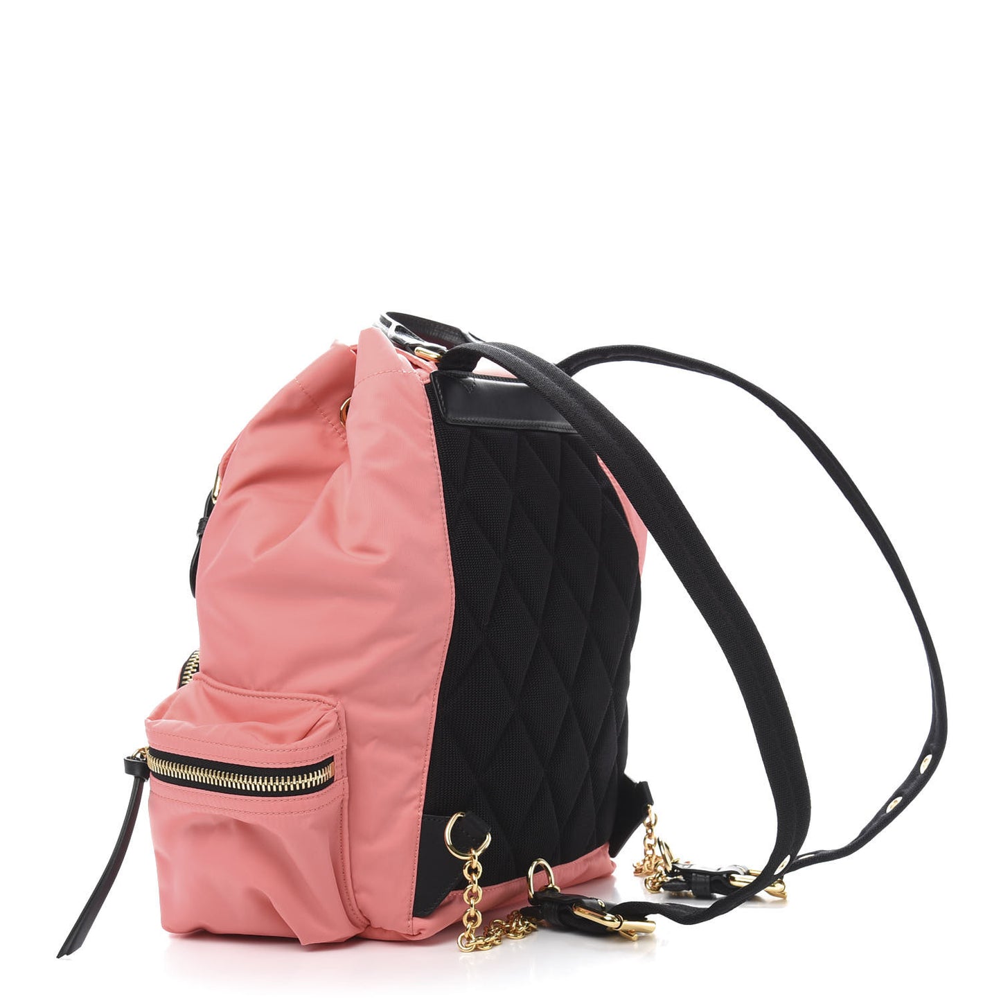 Nylon Medium Rucksack Backpack Bright Coral Pink