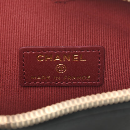Chanel Lambskin Quilted CC In Love Heart Clutch With Chain Black 6 of 11