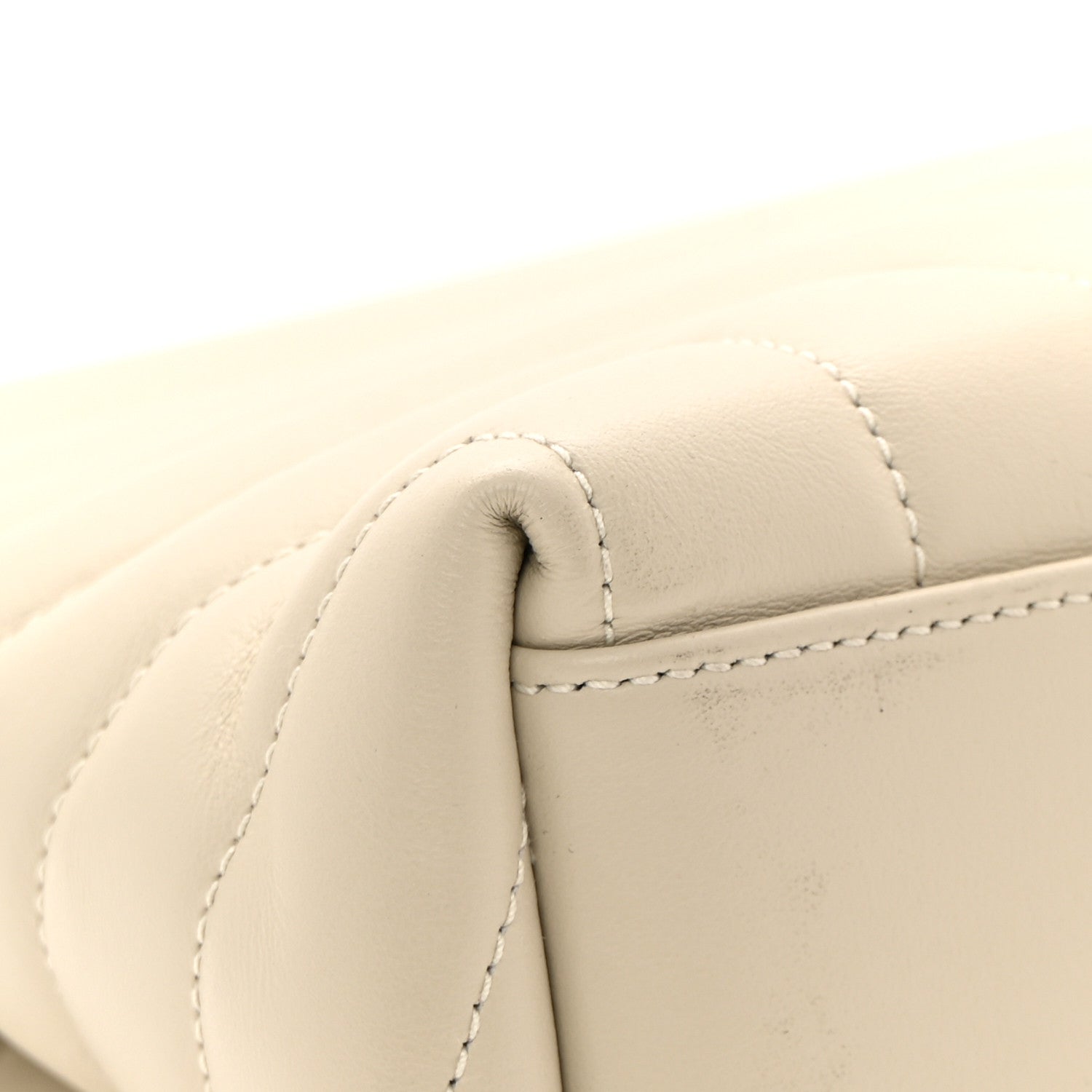Saint Laurent Calfskin Y Quilted Monogram Medium Loulou Chain Satchel Crema Soft 13 of 13