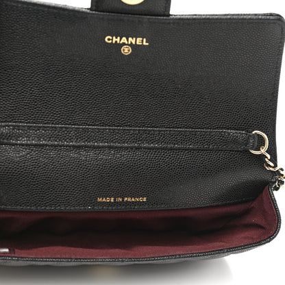 Chanel Caviar Quilted Glasses Case With Chain Black 5 of 10