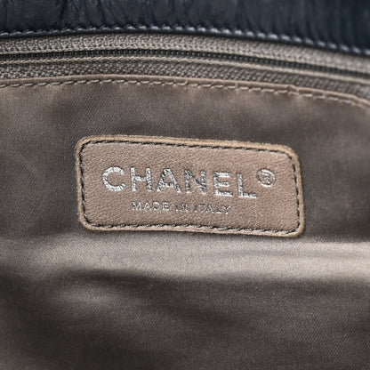 Chanel Lambskin Quilted Hidden Chain Tote Navy 6 of 10