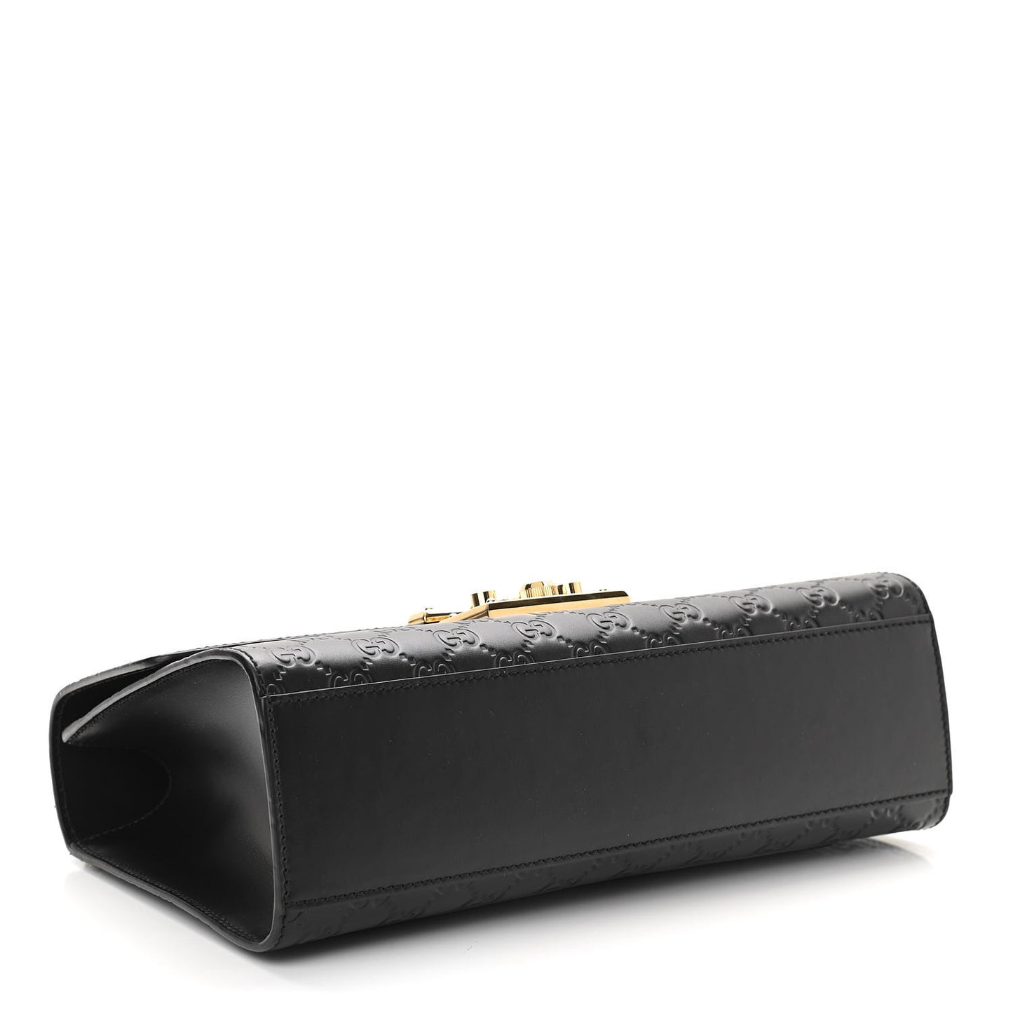 Guccissima Medium Padlock Shoulder Bag Black