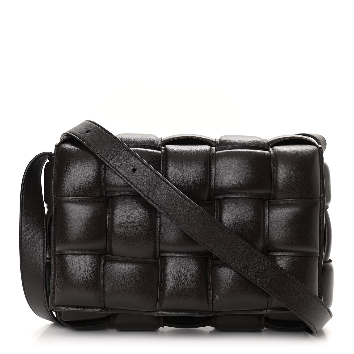 Bottega Veneta Nappa Maxi Intreccio Padded Cassette Crossbody Bag Fondente 1 of 9