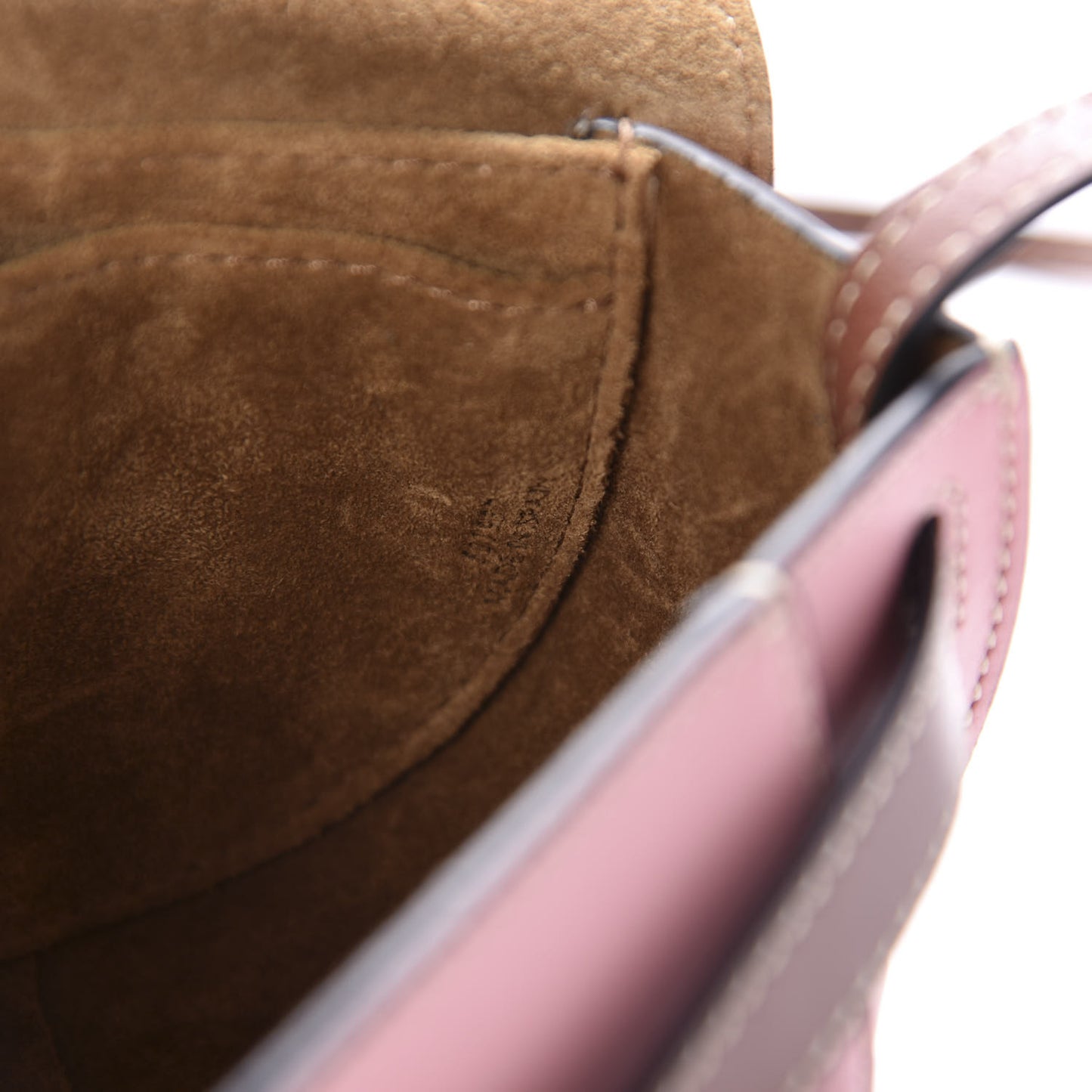 Calfskin Mini Gate Crossbody Bag Pastel Pink Tan