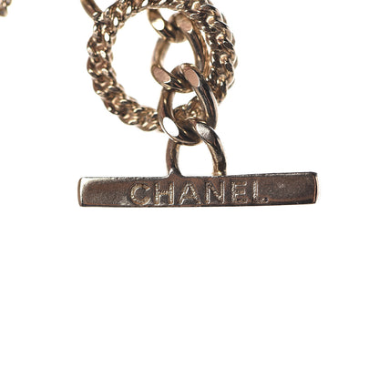 Chanel Metal Strass PVC Enamel CC Chain Link Long Necklace Gold Blue Pink Yellow 4 of 6
