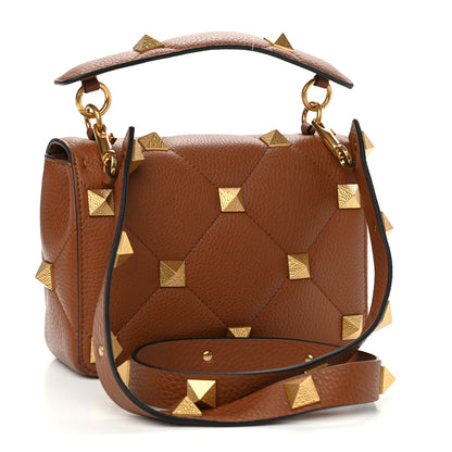 Valentino Garavani Grained Calfskin Medium Roman Stud Shoulder Bag Selleria 3 of 9