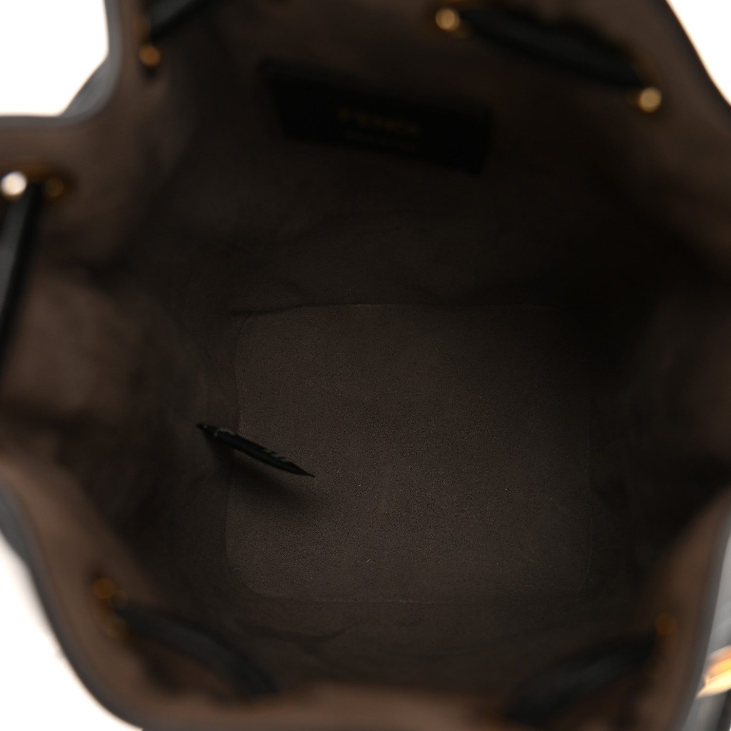 Fendi Vitello Liberty F is Fendi Bi-Color FF 1974 Embossed Mini Mon Tresor Bucket Bag Maya Black 5 of 10