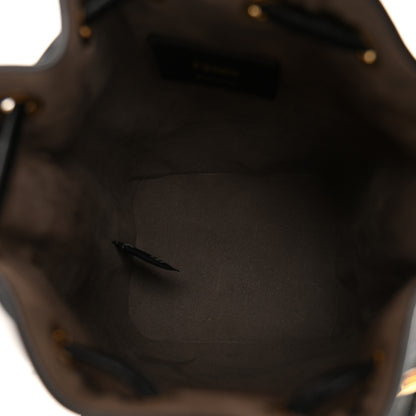 Fendi Vitello Liberty F is Fendi Bi-Color FF 1974 Embossed Mini Mon Tresor Bucket Bag Maya Black 5 of 10