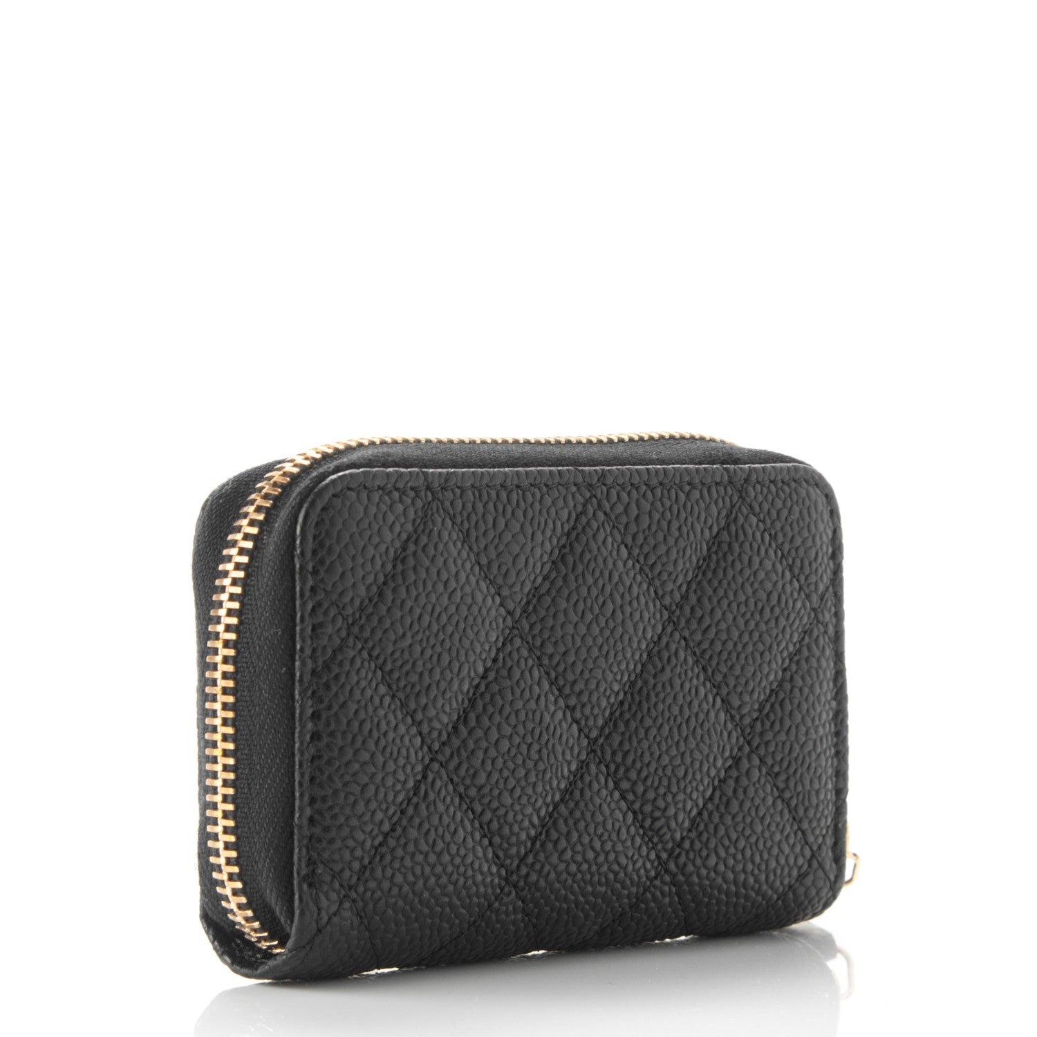 Chanel Caviar Quilted Zip Coin Purse Black 3 of 7