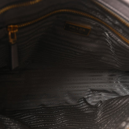 Prada Glossy Calfskin Triangle Large Bonnie Shoulder Bag Peltro 4 of 9