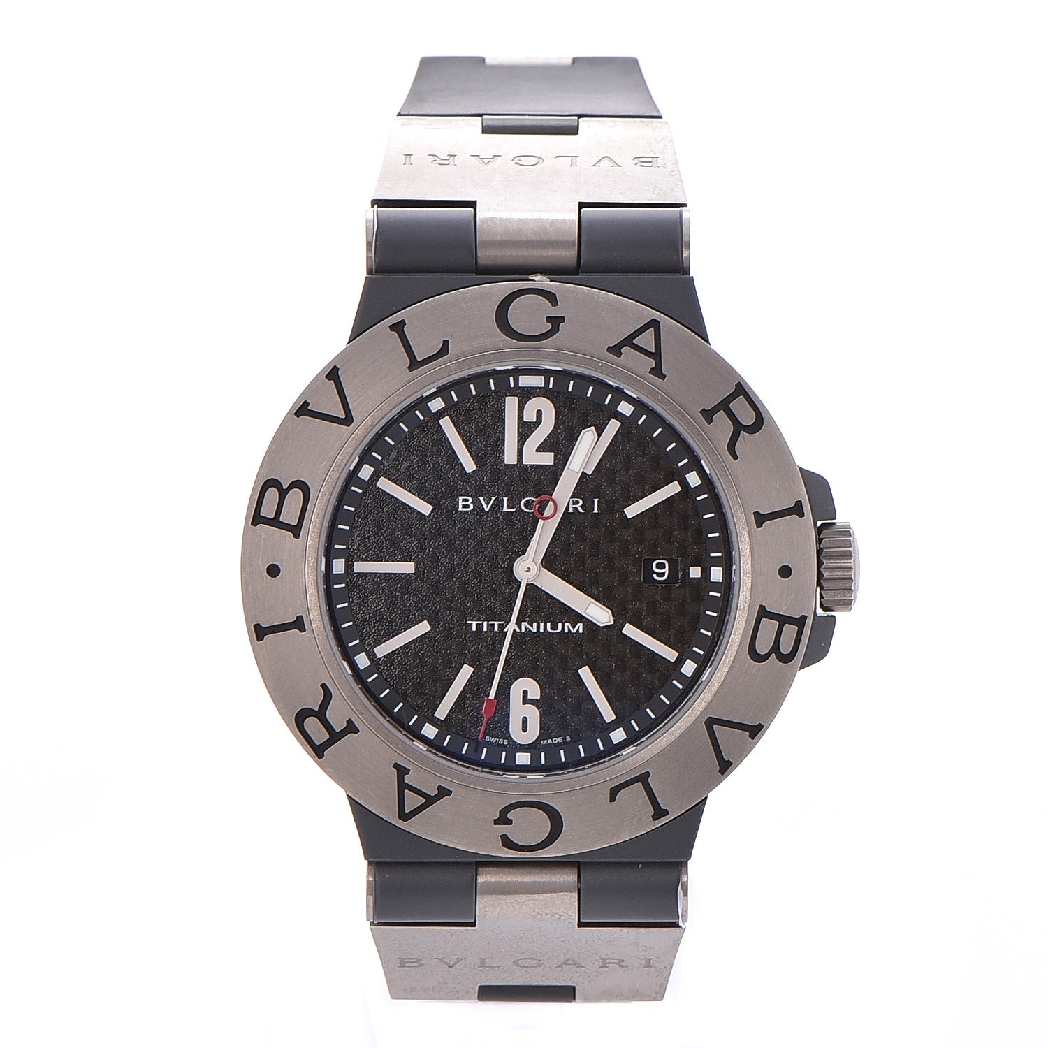 Bulgari Titanium Rubber 44mm Diagono Automatic Watch Black 1 of 6