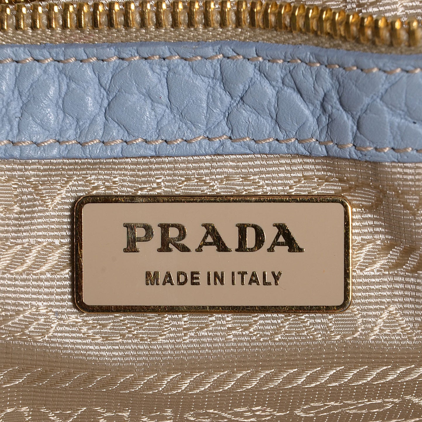 Canapa Canvas Leather Small Tote Blue Beige