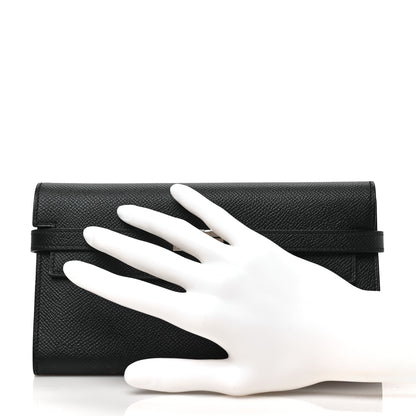 Hermes Epsom Kelly Longue Wallet Black 2 of 6