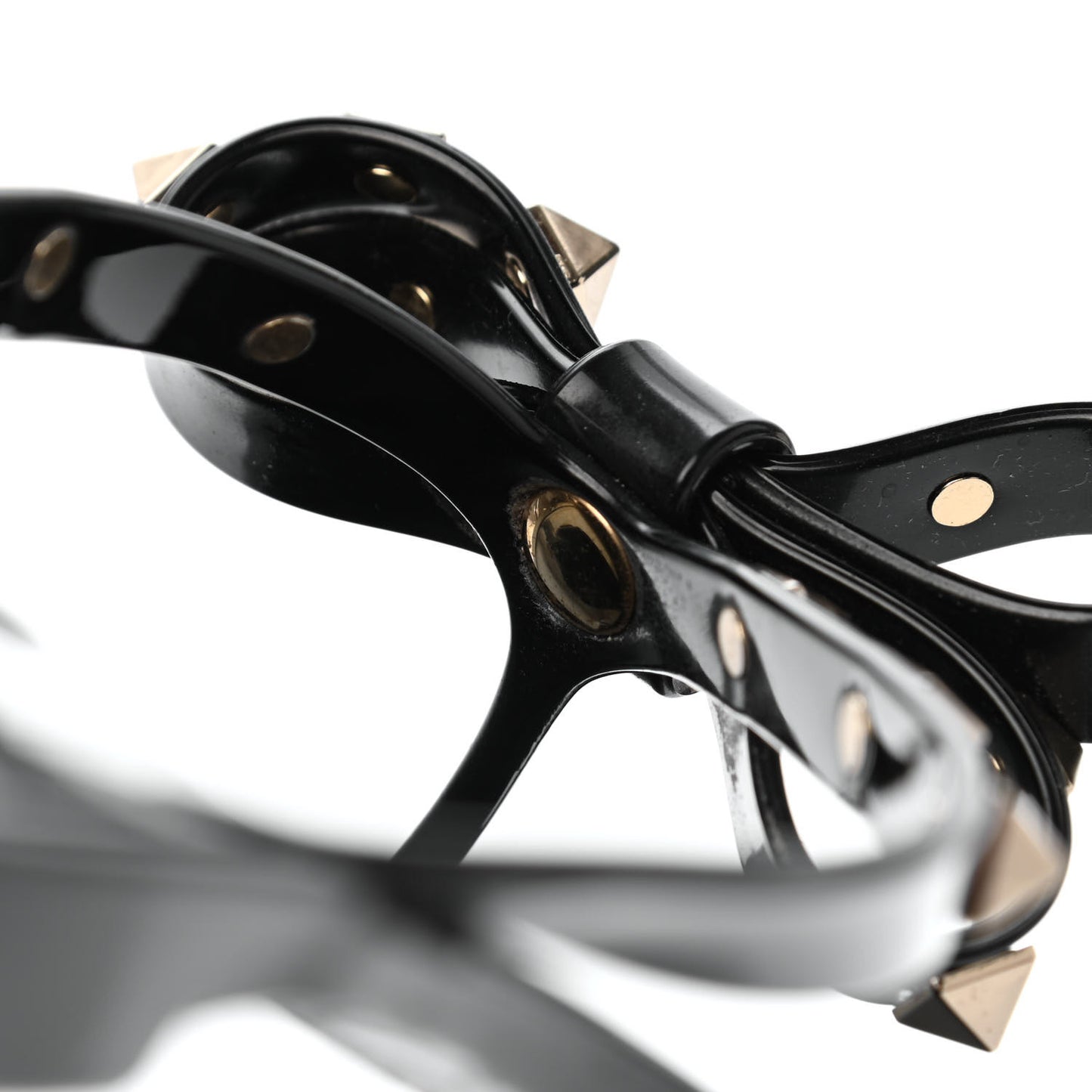 PVC Jelly Rockstud Bow Thong Sandals 39 Black