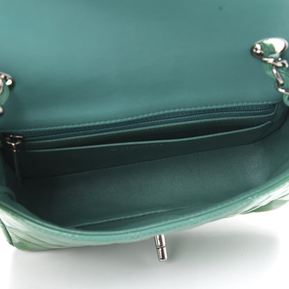 Chanel Patent Calfskin Quilted Mini Rectangular Flap Green 5 of 12