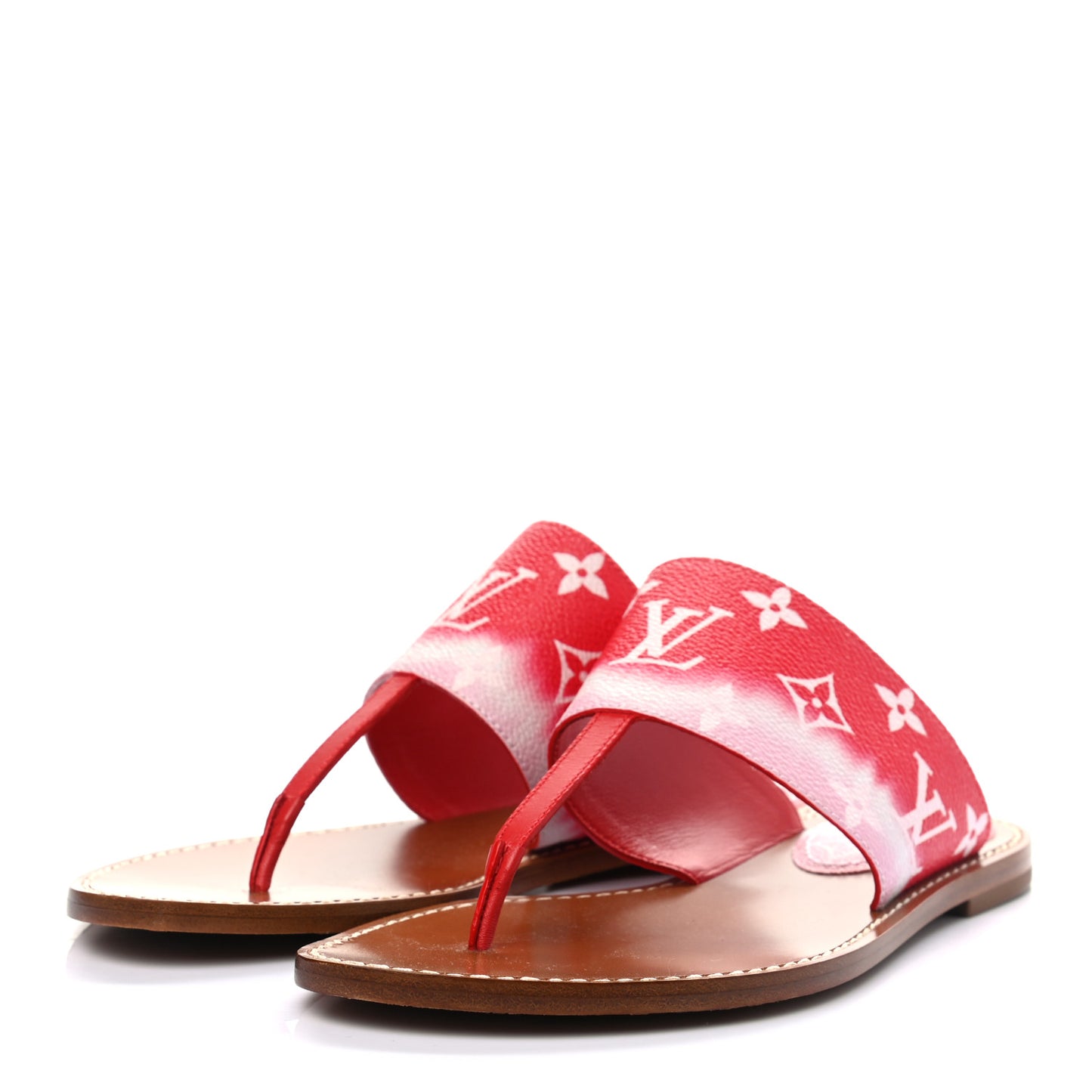 Monogram Escale Palma Sandals 37.5 Rouge
