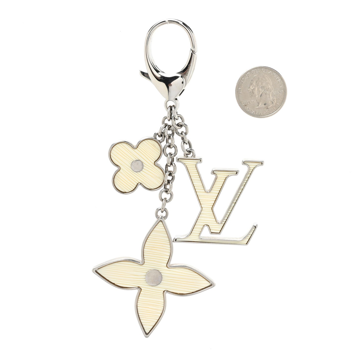 Fleur d Epi Bag Charm Ivory