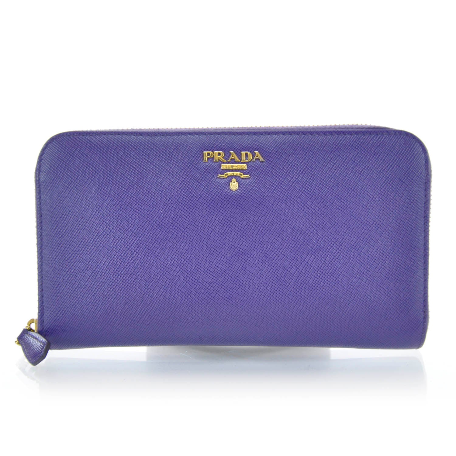 Prada Saffiano Zip Around Wallet Viola 1 of 7