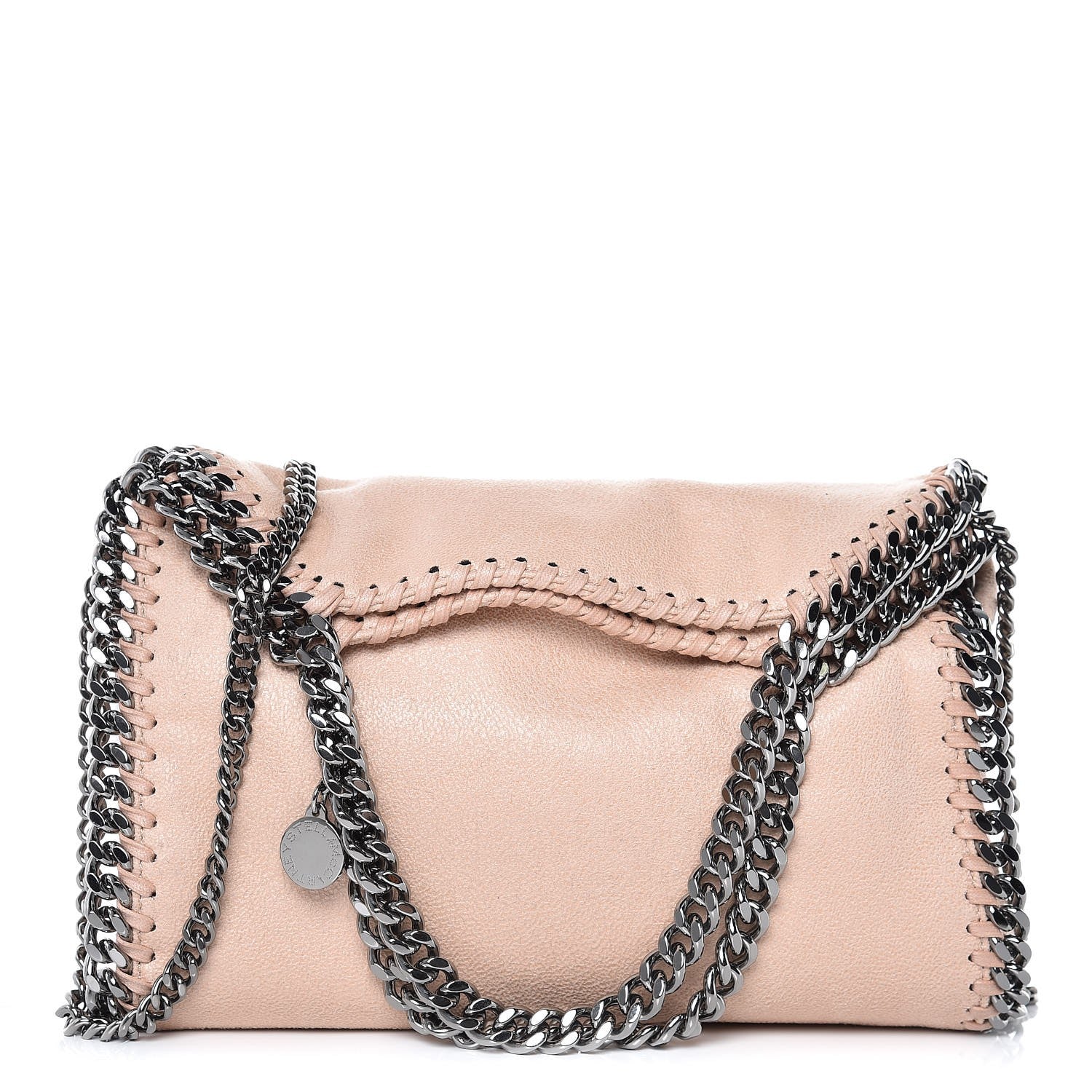 Stella McCartney Shaggy Deer Mini Falabella Fold Over Tote Powder 1 of 7