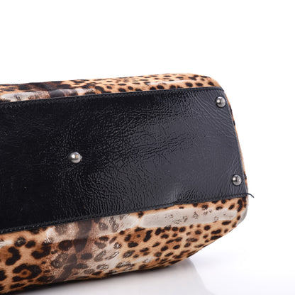 Fendi Calf Hair Leopard Print Zucca Large Peekaboo Iconic Satchel Tobacco 22 of 24