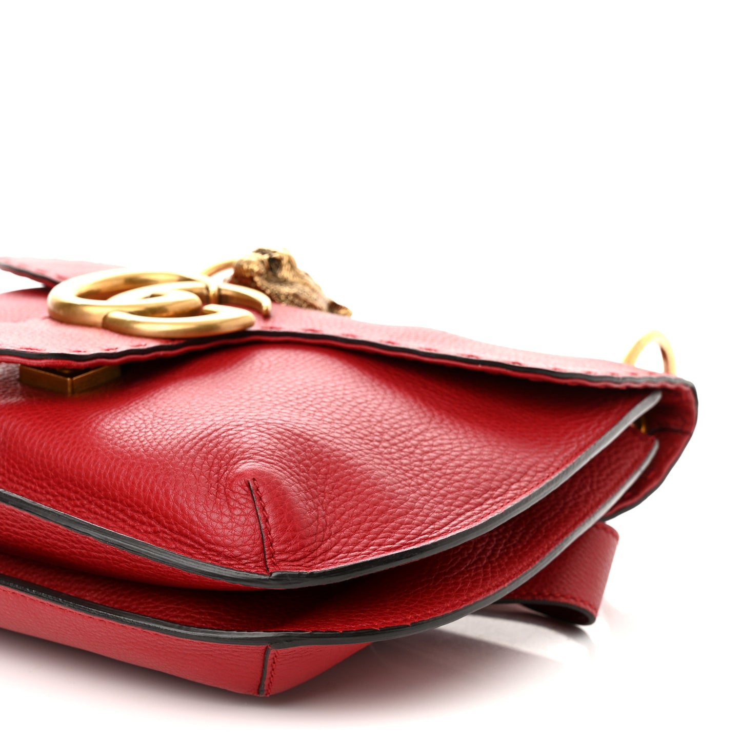 Cellarius Calfskin GG Marmont Flap Shoulder Bag Vulcanic Red