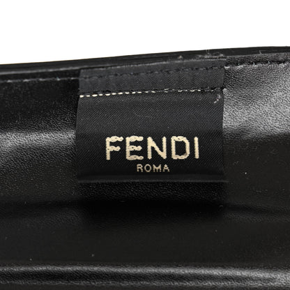 Fendi Recycled Plastic Vitello Liberty Matte Medium Fendi Basket Black Miele Scuro 6 of 11