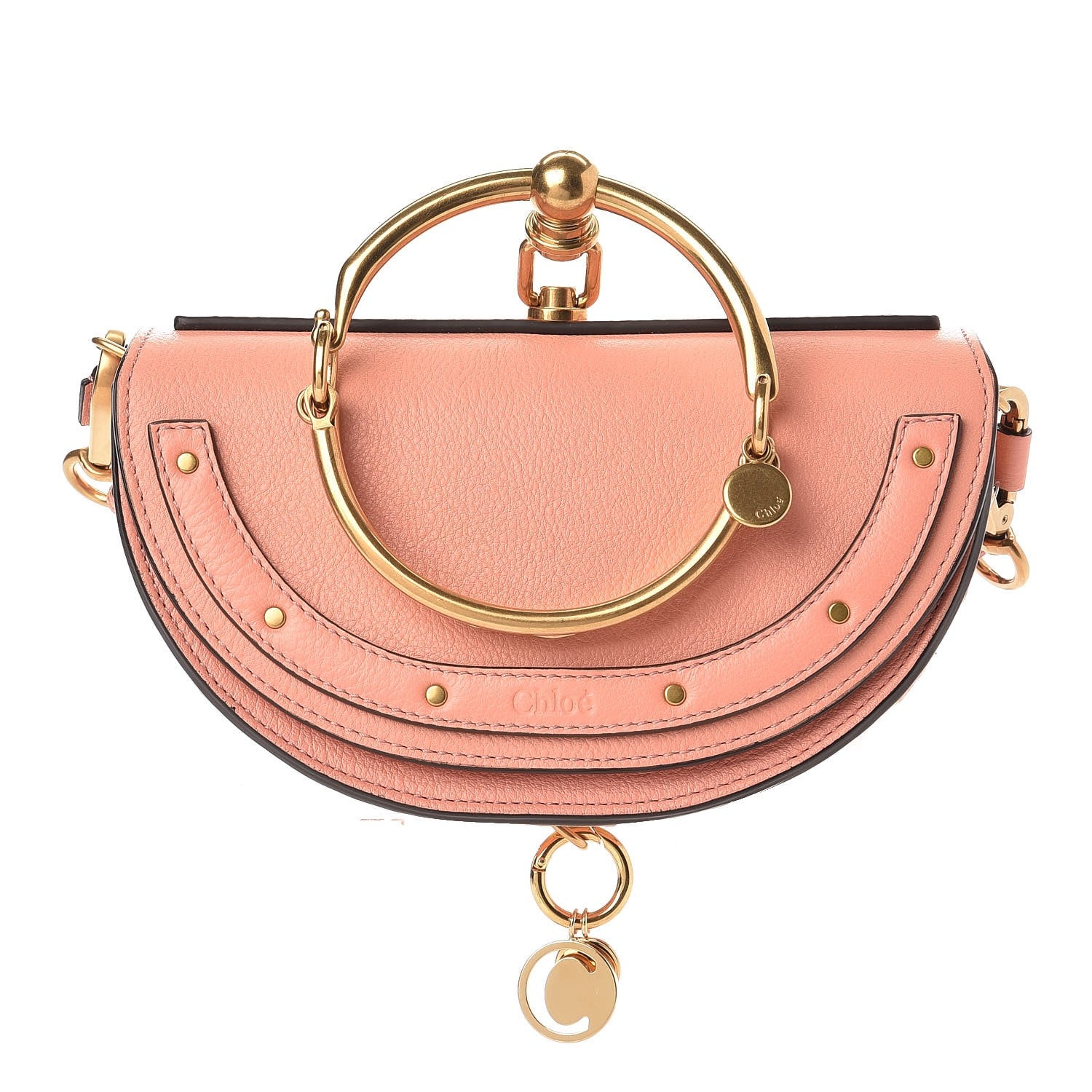 Chloe Calfskin Small Nile Bracelet Minaudiere Bag Ideal Blush 1 of 7