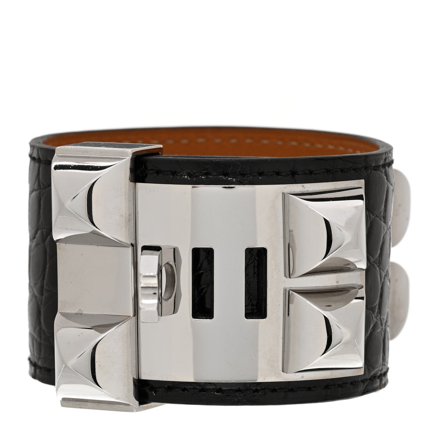 Shiny Alligator Collier de Chien CDC Bracelet S Black