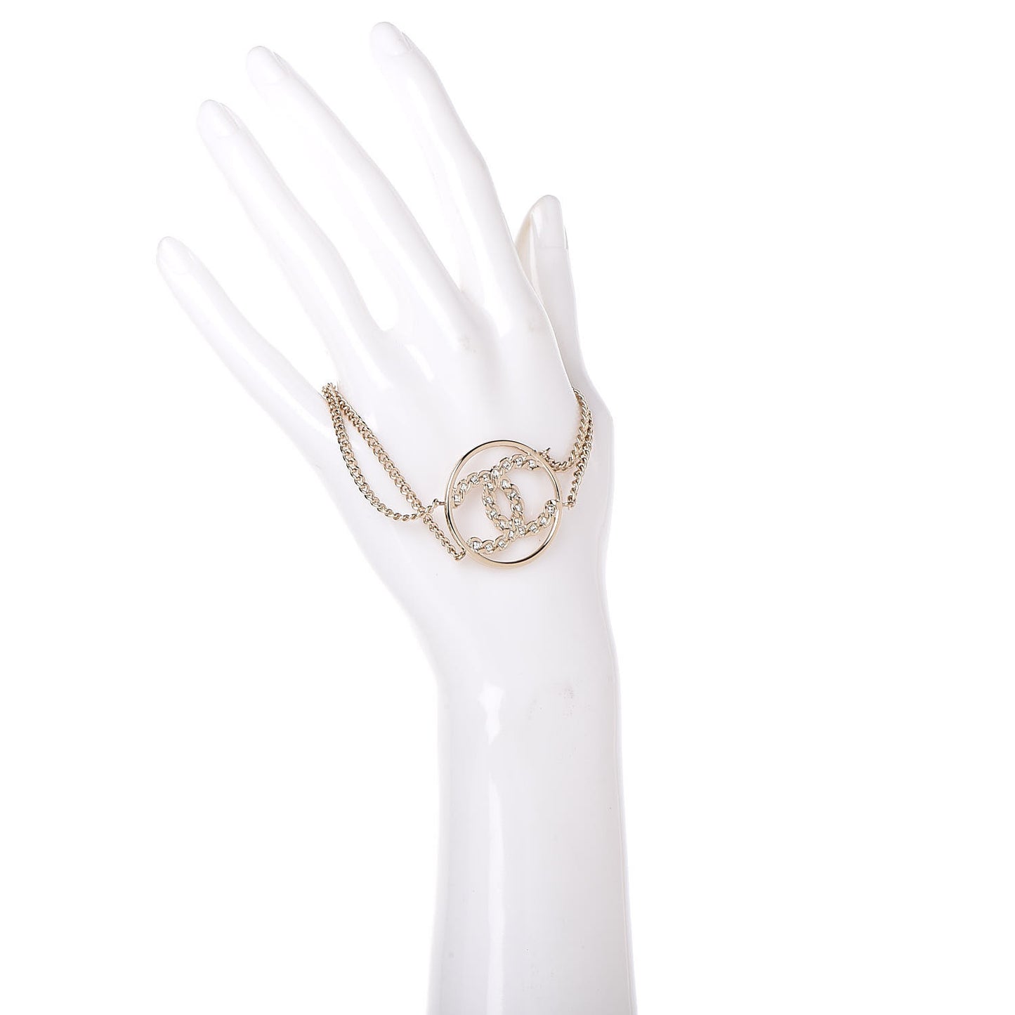Baguette Crystal High Society CC Chain Bracelet Gold