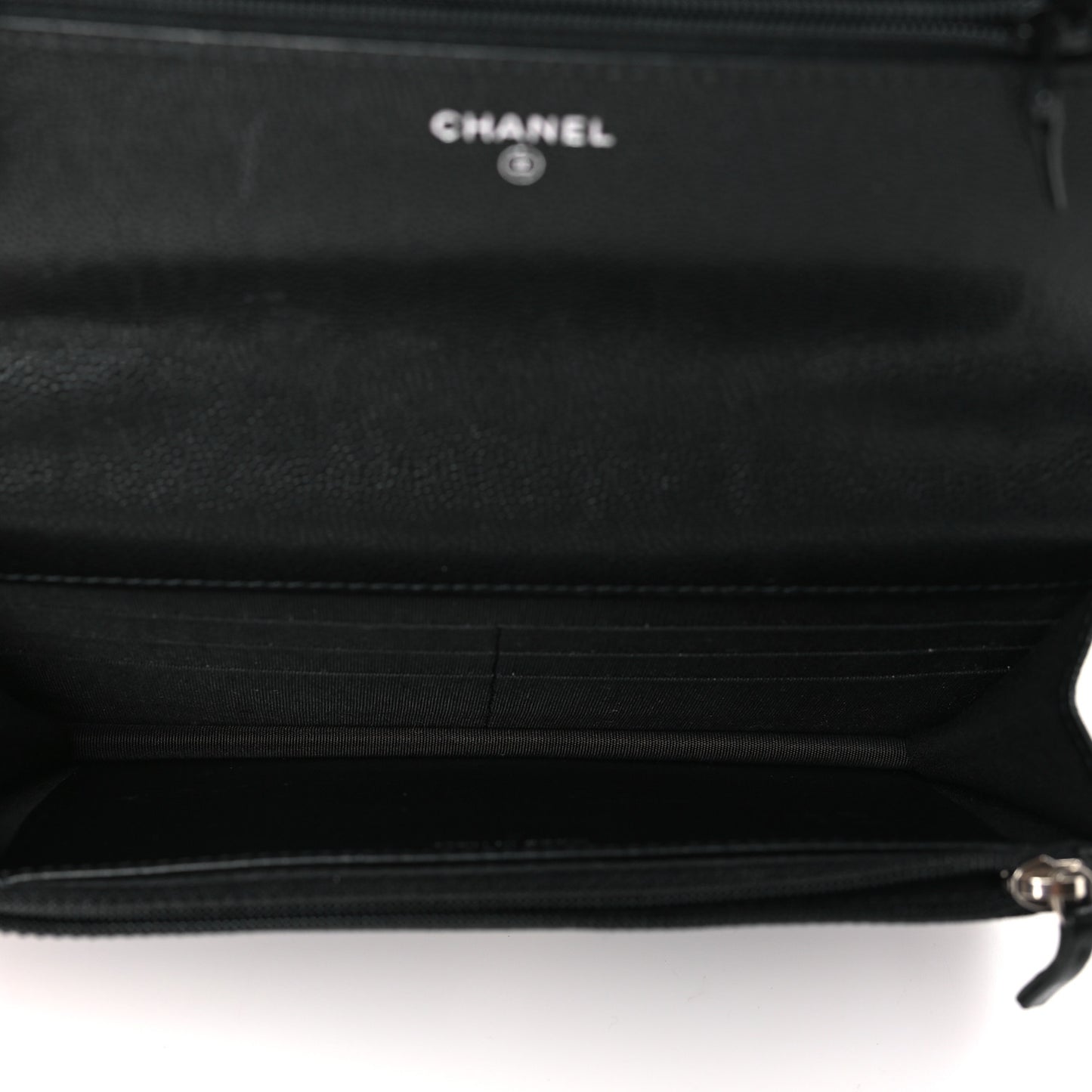 Caviar Quilted My Everything Wallet On Chain WOC Black