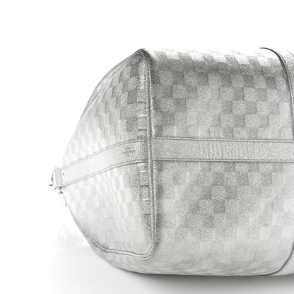 Louis Vuitton Damier Glitter Keepall Bandouliere 50 Silver 8 of 11