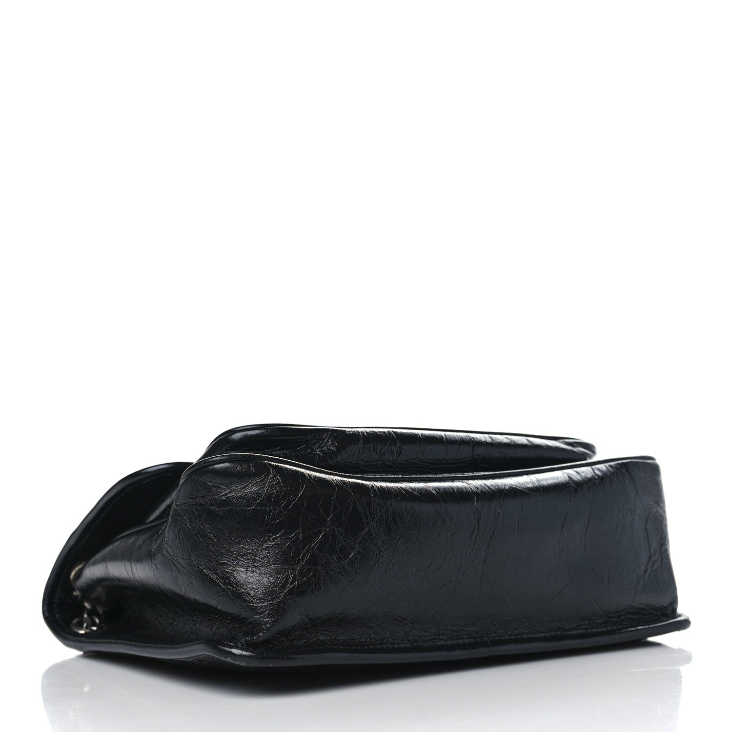 Saint Laurent Crinkled Calfskin Matelasse Monogram Medium Niki Chain Satchel Black 4 of 9