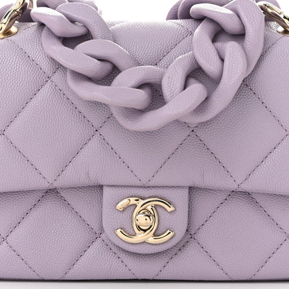 Chanel Caviar Quilted Funky Match Mini Flap Light Purple Light Purple 8 of 11