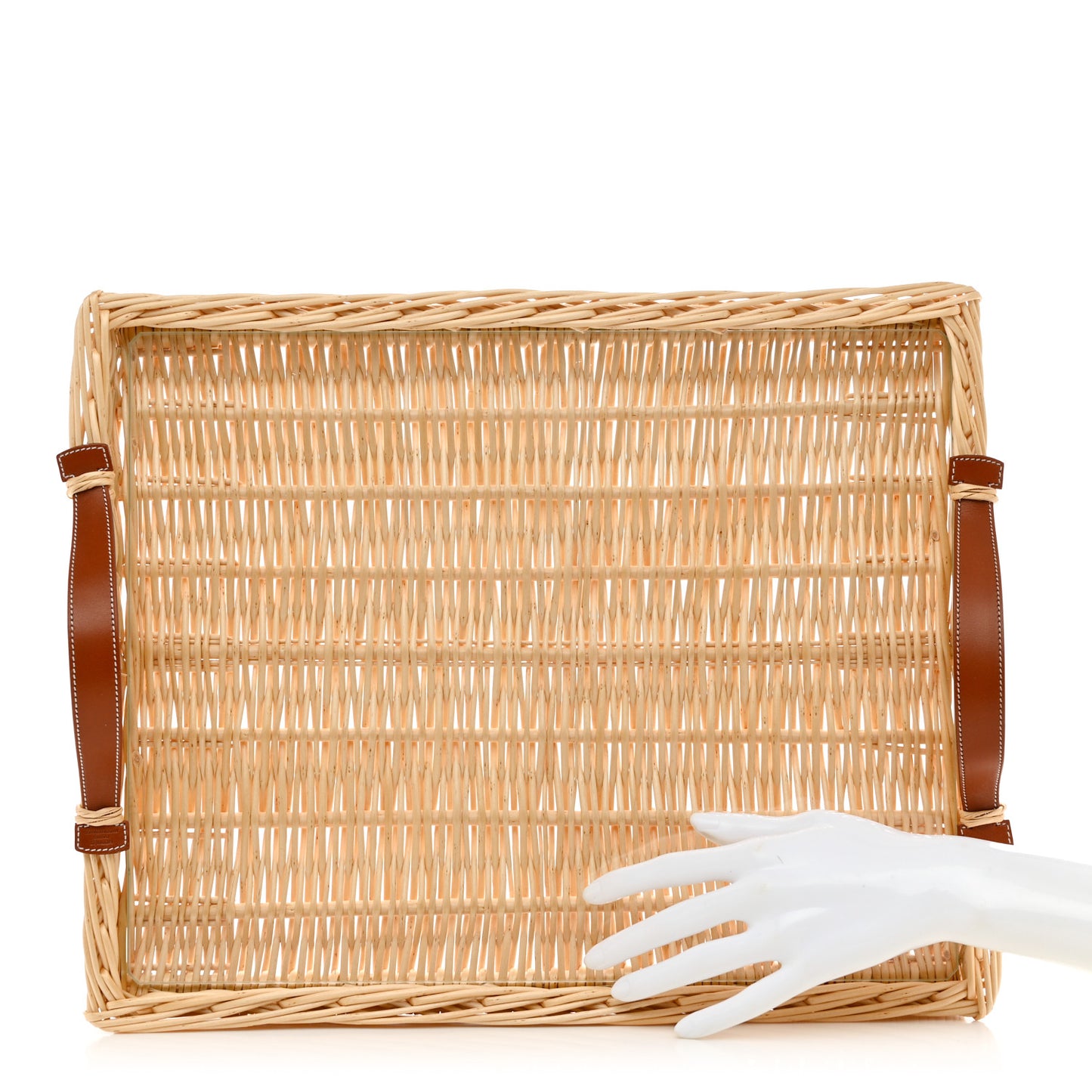 Wicker Bridle Oseraie Tray Brique