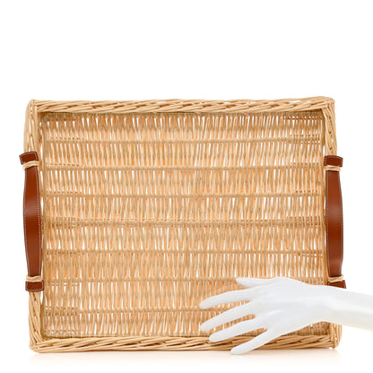 Hermes Wicker Bridle Oseraie Tray Brique 2 of 8