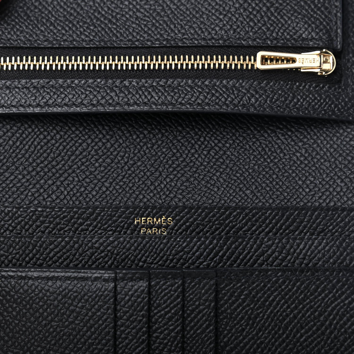 Hermes Epsom Bearn Compact Wallet Black 6 of 8