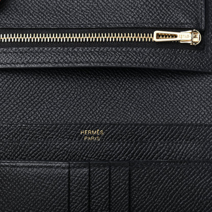 Hermes Epsom Bearn Compact Wallet Black 6 of 8