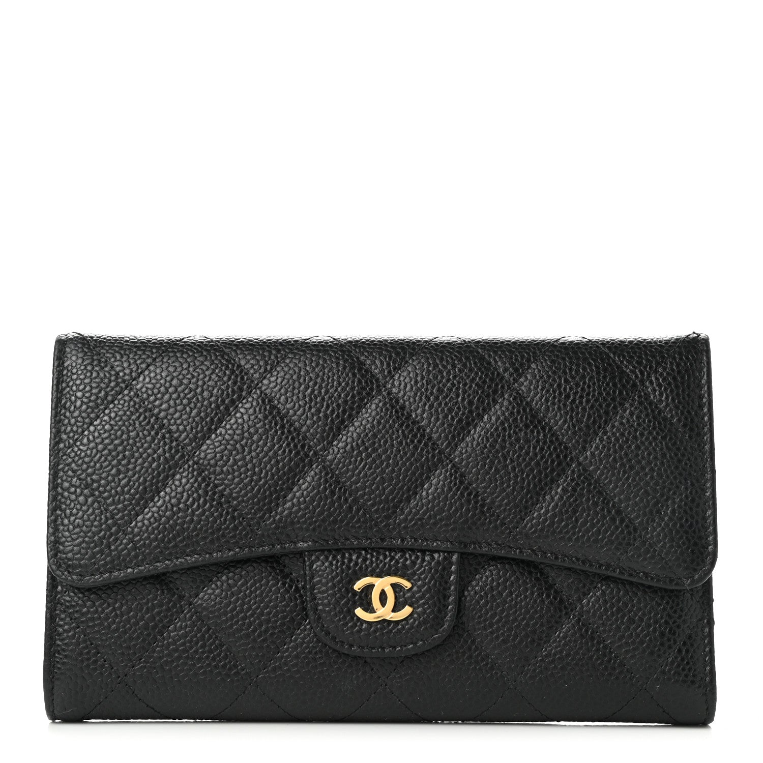 Chanel Caviar Quilted Large Flap Wallet Black 1 of 10
