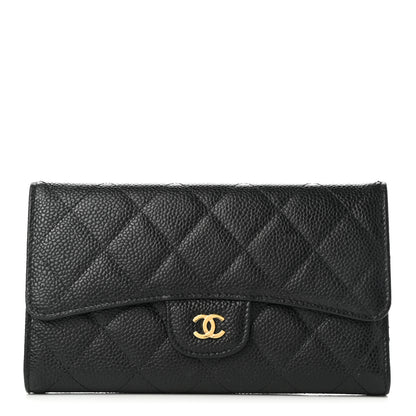Chanel Caviar Quilted Large Flap Wallet Black 1 of 10