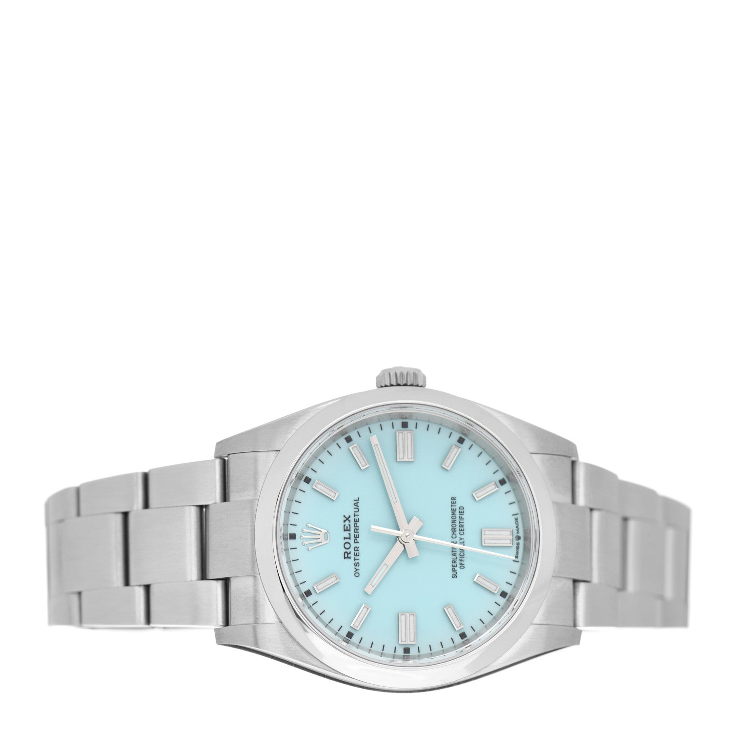 Rolex Stainless Steel 36mm Oyster Perpetual Watch Turquoise 126000 2 of 5