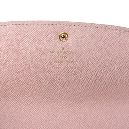 Louis Vuitton Damier Azur Emilie Wallet Rose Ballerine 6 of 9