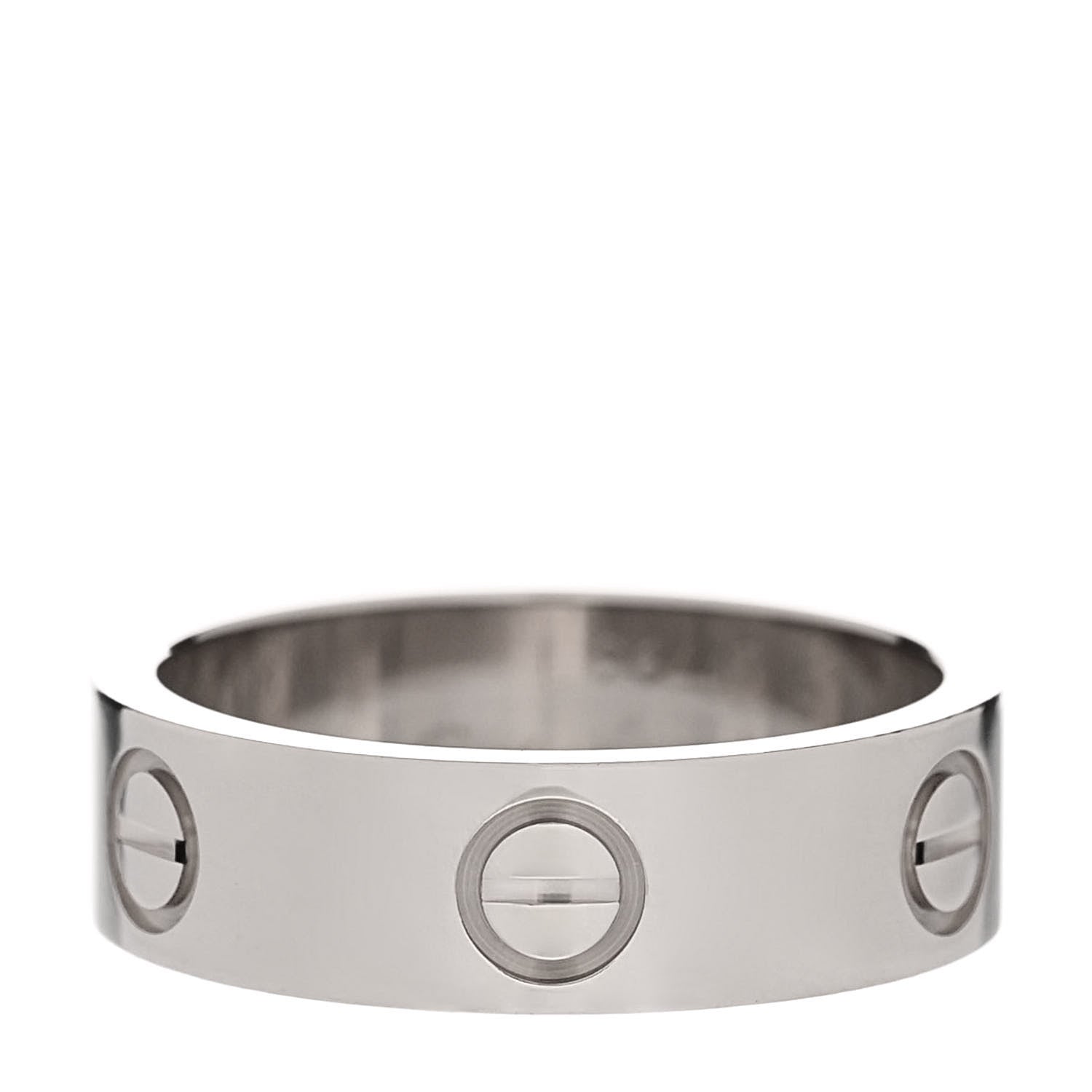 Cartier 18K White Gold 5.5mm LOVE Ring 53 6.25 1 of 5