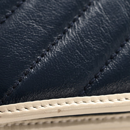 Gucci Vintage Effect Calfskin Matelasse Diagonal Torchon GG Marmont Continental Wallet Blue Agata Mystic White 11 of 13