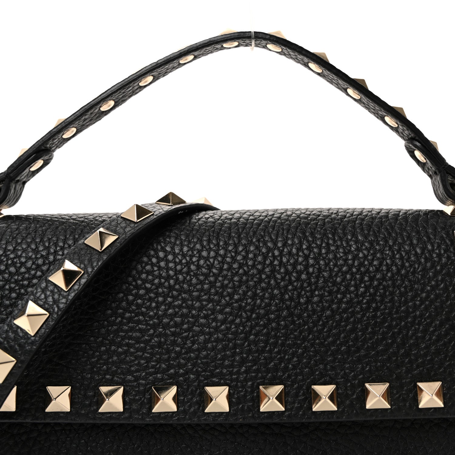 Valentino Garavani Grainy Calfskin Rockstud Crossbody Pouch Black 7 of 10