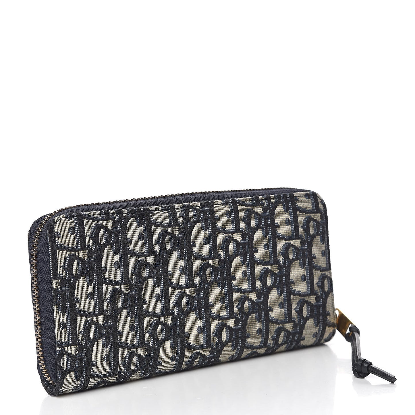 Oblique Zip Around Wallet Blue