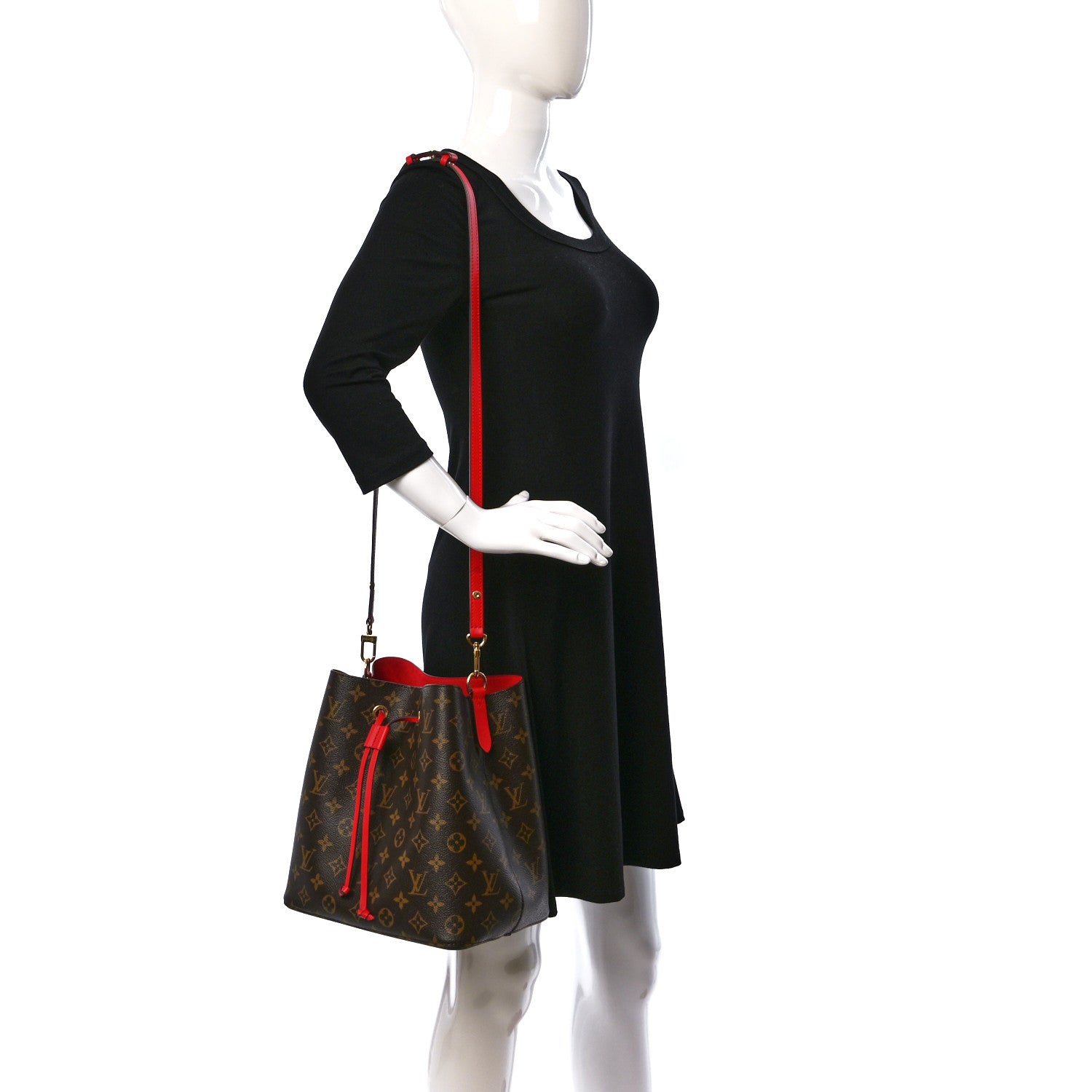 Louis Vuitton Monogram Neonoe MM Coquelicot 2 of 8