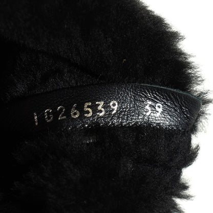 Chanel Shearling Short Boots 39 Black 7 of 7