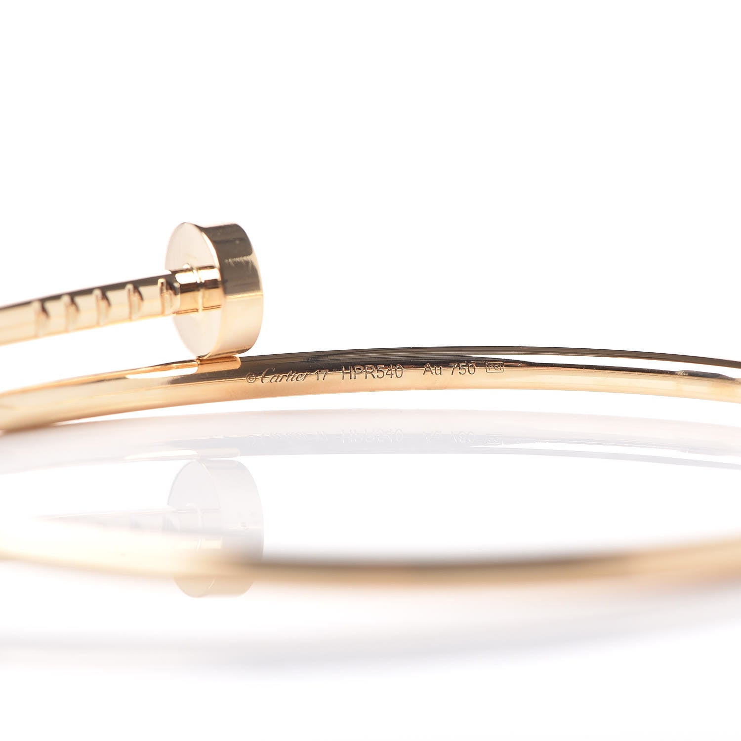 Cartier 18K Yellow Gold Small Juste Un Clou Bracelet 17 4 of 5