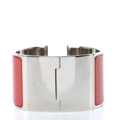 Hermes Enamel Extra Wide Clic Clac H Bracelet PM Red 3 of 7